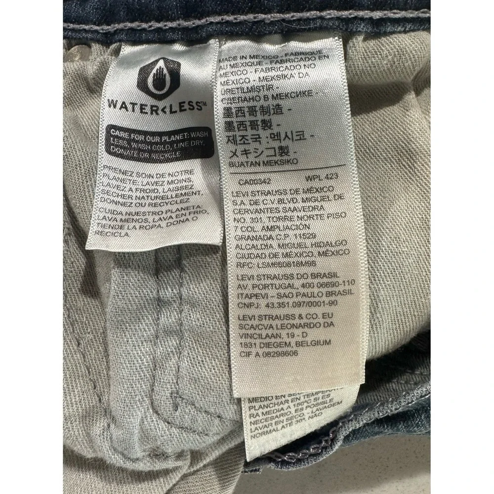 Levi's 559 Jeans Mens 38x30 Blue Dark Wash Relaxed Fit Straight Leg Cotton Denim